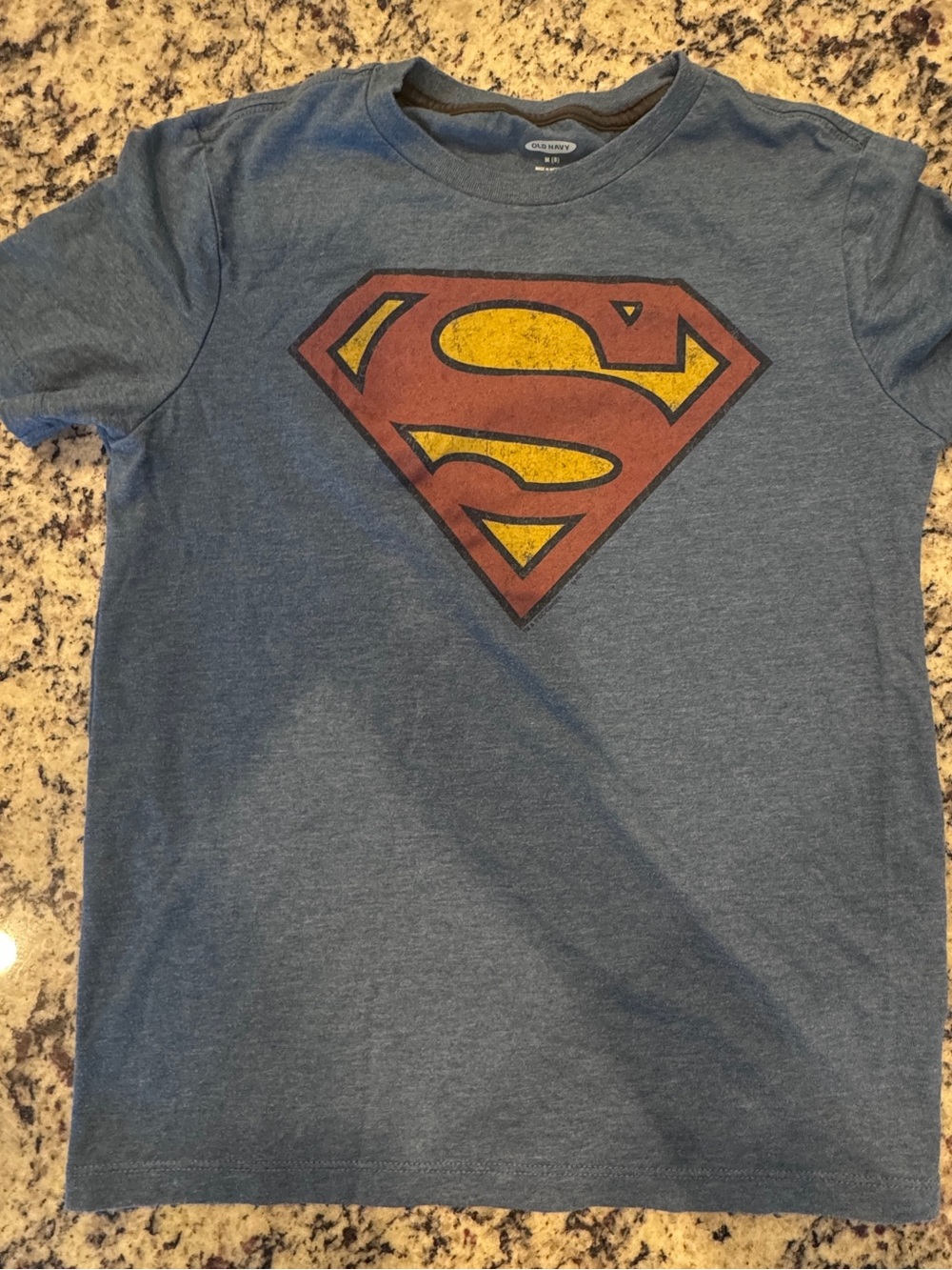 Superman Graphic Tee - Blue Kids Short Sleeve Shirt Youth Medium